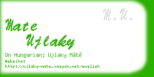 mate ujlaky business card